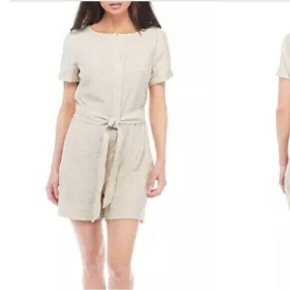The Limited Women's Tie Front Shine Romper Size 10 NWT - Picture 1 of 14